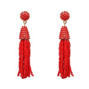 VINTAGE BEADS TASSEL EARRINGS